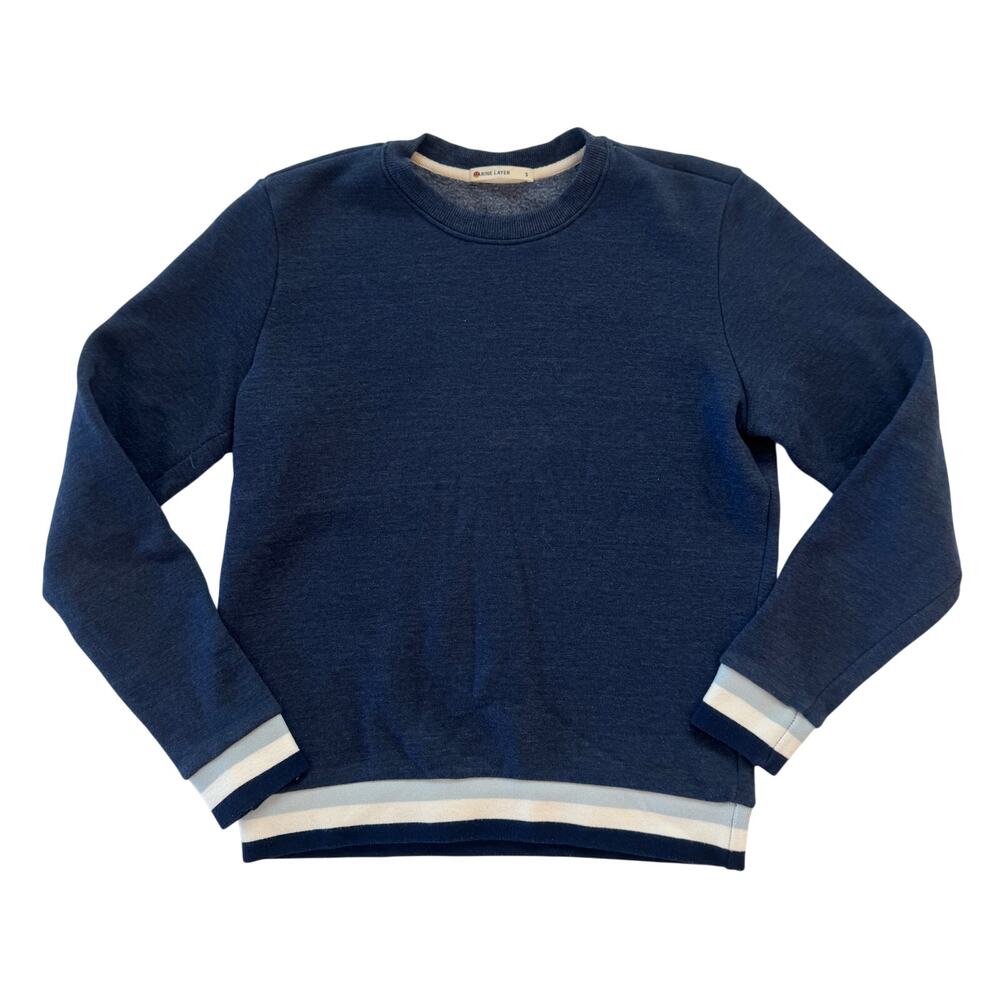 Marine Layer Crewneck Sweatshirt Small Navy Blue Fleece California Cozy Unisex